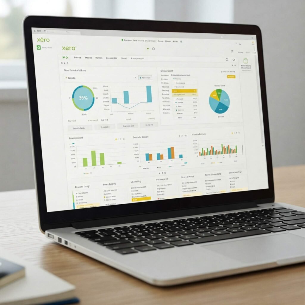 Xero dashboard on a laptop