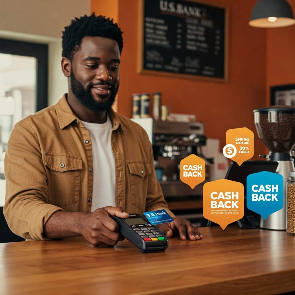 Small business owner uses U.S. Bank card, gets cashback.